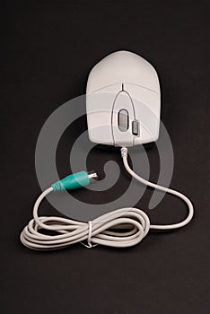 White computer optical mouse