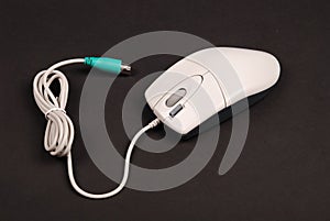 White computer optical mouse