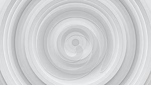 White concentric circles 3D rendering