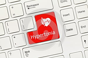 White conceptual keyboard - Hypertonia red key