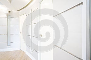 White corridor in modern house