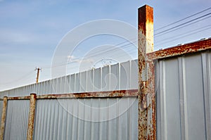 White corrugated metal or zinc texture surface or galvanize steel