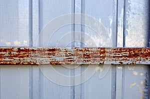 White corrugated metal or zinc texture surface or galvanize steel in the vertical line background