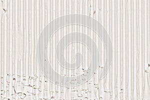 White, corrugated, torn carton, cardbox or cardboard paper background texture close up flat lay