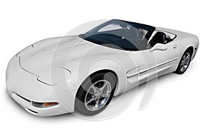 White Corvette Convertible