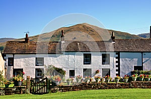 White cottages in Dufton, Cumbria