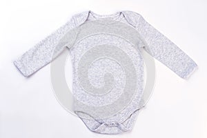 White cotton baby onesie.