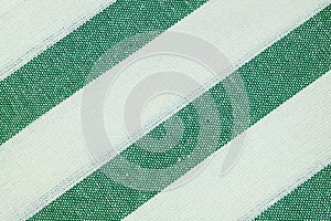 White Cotton Fabric with Green Stripes Pattern Background