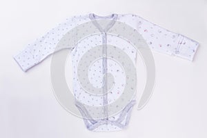 White cotton kid onesie.