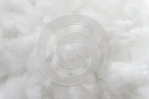 White cotton texture is soft, fluffy wadding background