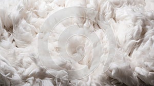 White cotton texture is soft, fluffy wadding background