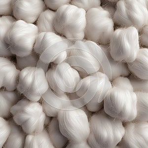 White cotton wool close up as a background texture. Macro shot