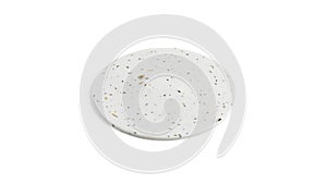 White cotttage cheese with herbes de Provence isolated on a white background.