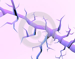 White cracked ground floor