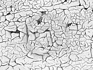 White cracked paint. Vintage background