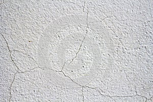 White cracked wall texture for background