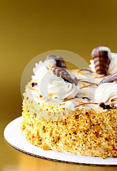 White Cream Icing Cake