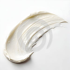 White cream stroke isolated