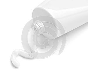 White cream tube