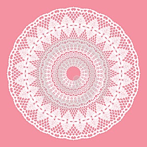 White crochet doily.