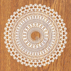White crochet doily.