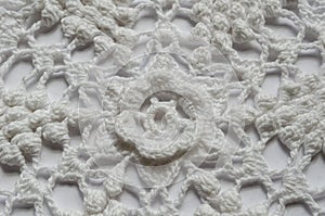 White Crotchet On White Background