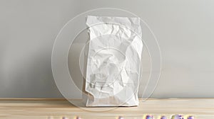 The white crumpled bag.AI generated