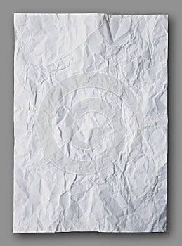 White crumpled paper