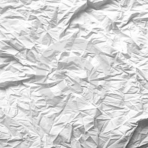 White crumpled paper background texture