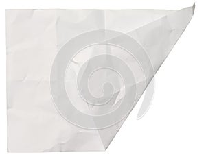 White crumpled paper
