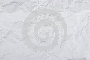 White crumpled paper background, texture old for web design screensavers
