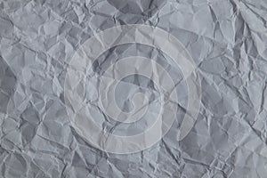 White crumpled paper background, texture old for web design screensavers. Template for various purposes or creating