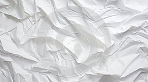 White crumpled paper close up texture background