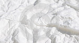 White crumpled paper .textura or background photo