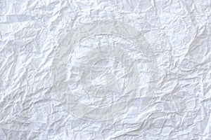 White crumpled paper texture as background