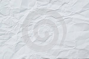 White crumpled paper texture background