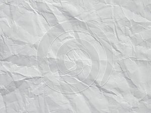 White crumpled paper texture background