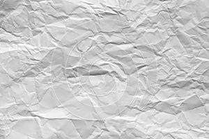 White crumpled paper texture background