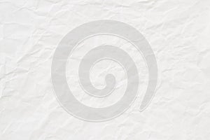 White crumpled paper texture or background