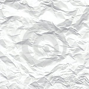 white crumpled paper texture, background, backdrop with Generative AI