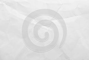 White crumpled paper texture background. Close-up