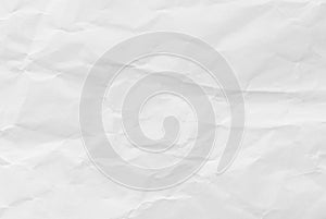 White crumpled paper texture background. Close-up