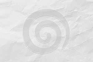 White crumpled paper texture background. Close-up