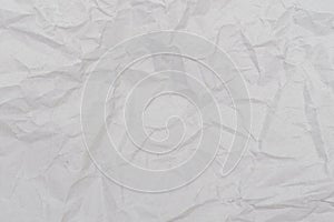 White crumpled paper texture background. Close-up