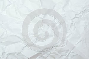 White crumpled paper texture background. creased paper