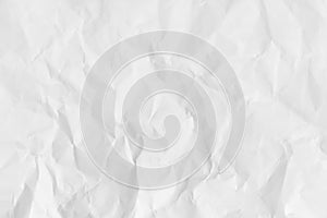 White crumpled paper texture background for design art work
