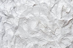 White crumpled paper texture background for design with copy space