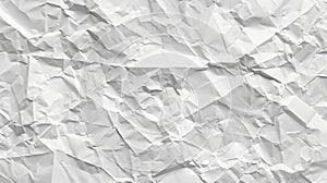 White crumpled paper texture background ideal for diverse design projects and artistic creativity