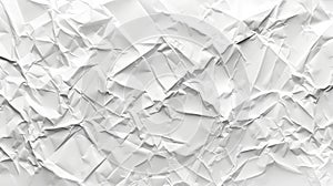 White crumpled paper texture background ideal for various design projects and artistic creations
