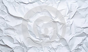 White crumpled paper texture background. Paper sheet for design